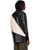 Entire Studios Entire Studios Black & Off-White Block Leather Shirt - 3