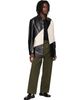 Entire Studios Entire Studios Black & Off-White Block Leather Shirt - 4