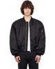 Entire Studios Entire Studios Black Cropped Broad Bomber Jacket - 1