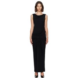 Entire Studios Entire Studios Black Drape Maxi Dress