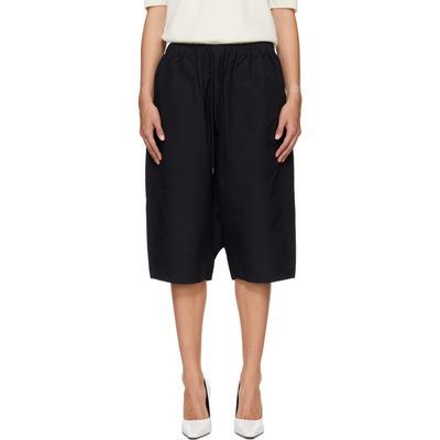 Entire Studios Entire Studios Black Nylon Taper Shorts