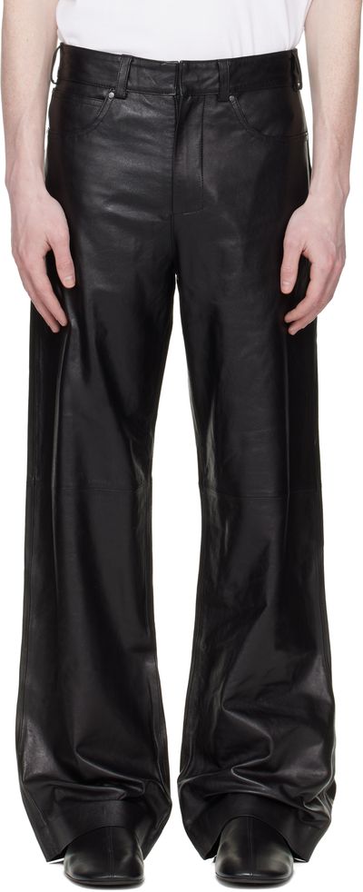 Entire Studios Entire Studios Black Straight Leg Leather Pants