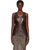Entire Studios Entire Studios Brown Leather Tank Top - 1