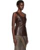 Entire Studios Entire Studios Brown Leather Tank Top - 2