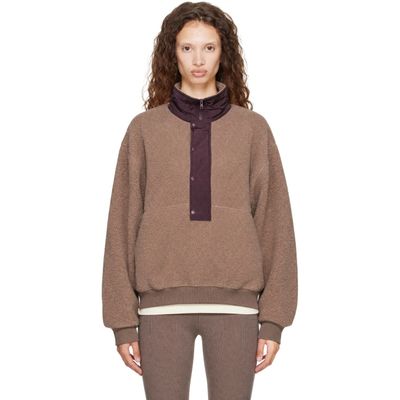Entire Studios Entire Studios Brown System Half Zip Fleece Sweater