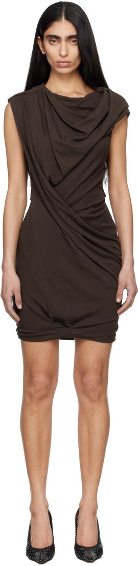 Entire Studios Entire Studios Brown Twist Minidress