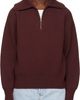 Entire Studios Entire Studios Burgundy Blimp Quarter Zip Sweater - 1