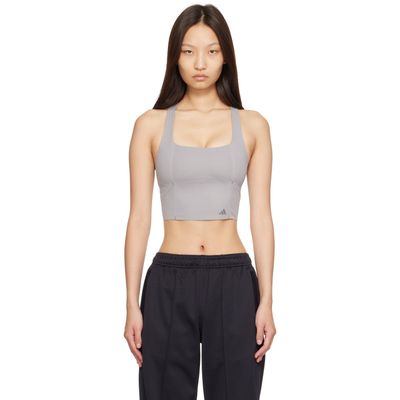 Entire Studios Entire Studios Gray adidas Edition Optime Training Medium Support Sport Bra