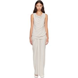 Entire Studios Entire Studios Gray Drape Maxi Dress