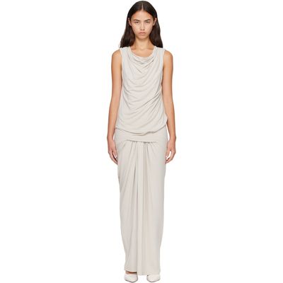Entire Studios Entire Studios Gray Drape Maxi Dress