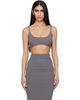 Entire Studios Entire Studios Gray Raw Knit Bra - 1