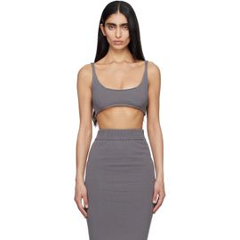 Entire Studios Entire Studios Gray Raw Knit Bra