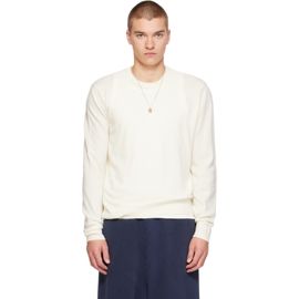 Entire Studios Entire Studios Off-White Knit Cashmere Crewneck Sweater