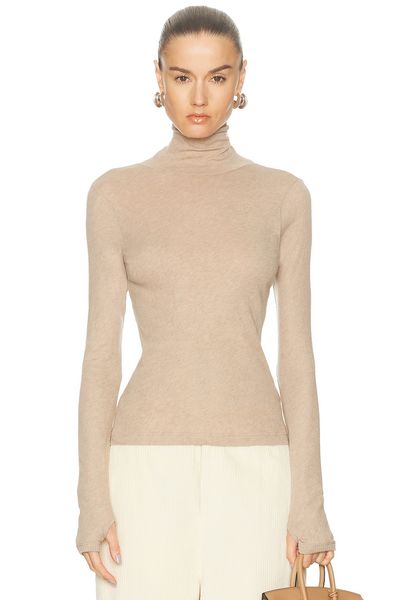 Enza Costa Enza Costa Cashmere Jersey New Classic Turtleneck Sweater