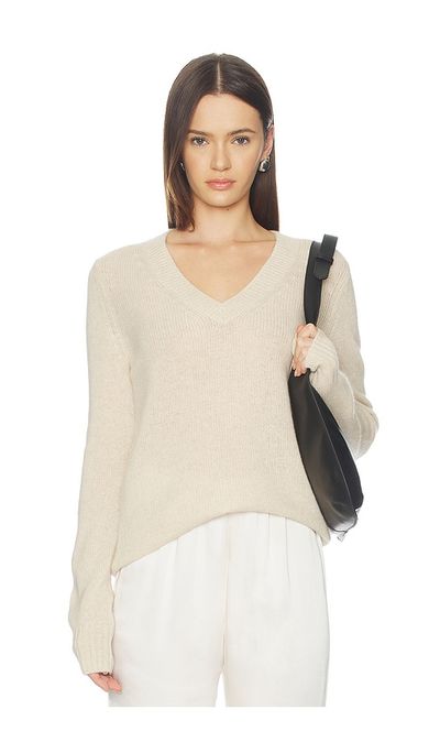 Enza Costa Enza Costa Cashmere V-Neck Pullover
