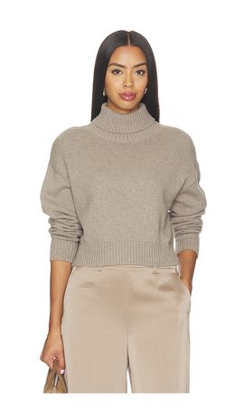 Enza Costa Enza Costa Cotton Cashmere Funnelneck Sweater