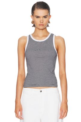 Enza Costa Enza Costa Cotton Mini Stripe Tank Top