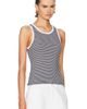 Enza Costa Enza Costa Cotton Mini Stripe Tank Top - 2