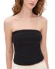 Enza Costa Enza Costa Cotton Rib Bandeau Top Black - 1