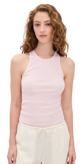 Enza Costa Enza Costa Cotton Rib Boy Tank Cherry Blossom