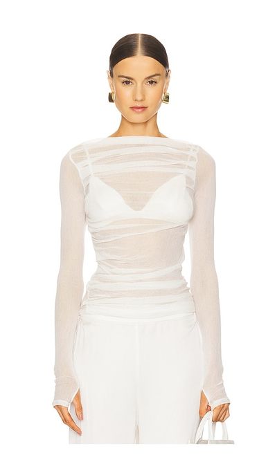 Enza Costa Enza Costa Draped Boatneck