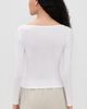 Enza Costa Enza Costa Fine Cotton Boat Neck Long Sleeve Top White - 3
