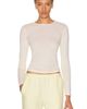 Enza Costa Enza Costa Fine Supima Cotton Long Sleeve Crewneck Top - 1