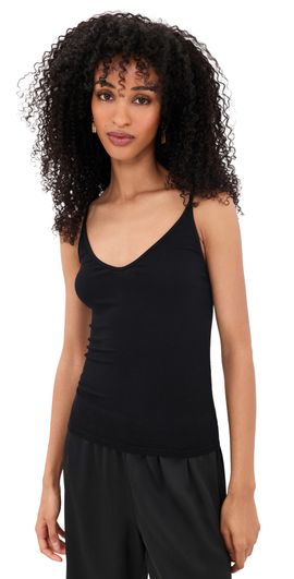 Enza Costa Enza Costa Fluid Silk Rib Cami Black