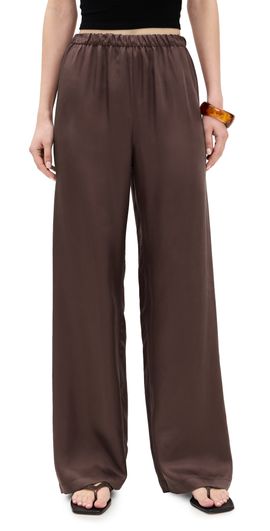 Enza Costa Enza Costa Fluid Twill Pants Chocolate