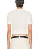 Enza Costa Enza Costa Linen Open Knit Cropped Short Sleeve Top - 3