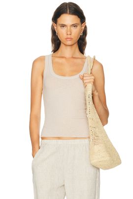 Enza Costa Enza Costa Military Rib Crop Tank Top