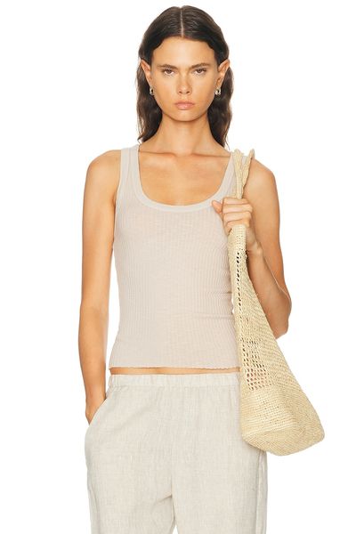 Enza Costa Enza Costa Military Rib Crop Tank Top