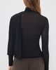 Enza Costa Enza Costa Sheer Bandana Turtleneck Tee Black - 3