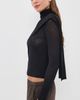 Enza Costa Enza Costa Sheer Bandana Turtleneck Tee Black - 4