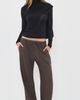 Enza Costa Enza Costa Sheer Bandana Turtleneck Tee Black - 5