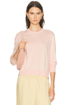 Enza Costa Enza Costa Silk Knit Crewneck Sweater