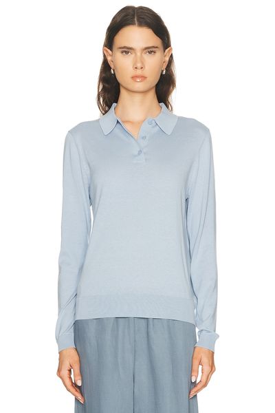 Enza Costa Enza Costa Silk Knit Polo Sweater