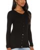 Enza Costa Enza Costa Silk Rib Fitted Long Sleeve Cardigan - 2