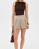 Enza Costa Enza Costa Silk Rib Sleeveless Boat Neck Tank Chocolate - 5