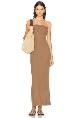 Enza Costa Enza Costa Silk Rib Strapless Fluid Dress