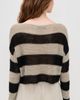 Enza Costa Enza Costa Stripe Linen Bateau Sweater Oatmeal/Black - 3