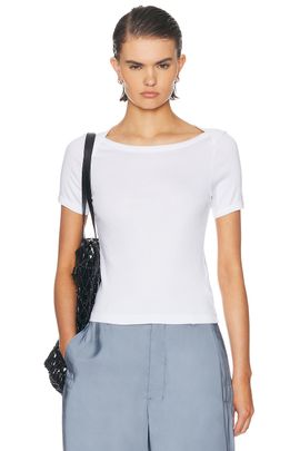 Enza Costa Enza Costa Supima Cotton Beateau Tee