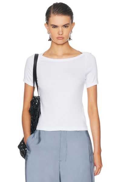 Enza Costa Enza Costa Supima Cotton Beateau Tee