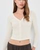 Enza Costa Enza Costa Supima Cotton V Neck Cardigan Cloud - 2