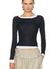 Enza Costa Enza Costa Tissue Jersey Layered Long Sleeve Top - 1