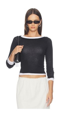 Enza Costa Enza Costa Tissue Jersey Layered Longsleeve
