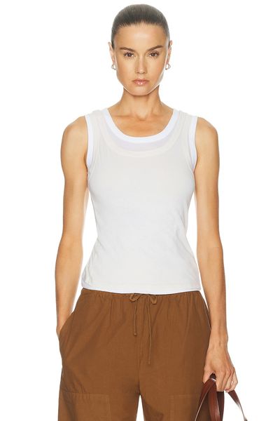 Enza Costa Enza Costa Tissue Jersey Layered Tank Top