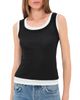 Enza Costa Enza Costa Tissue Jersey Layered Tanks Black/White - 1