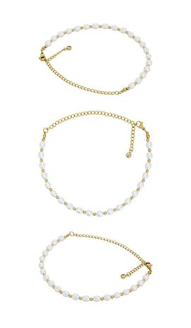 Epifene Epifene Chain Anklet Set Of 2