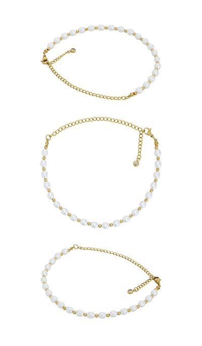 Epifene Epifene Chain Anklet Set Of 2